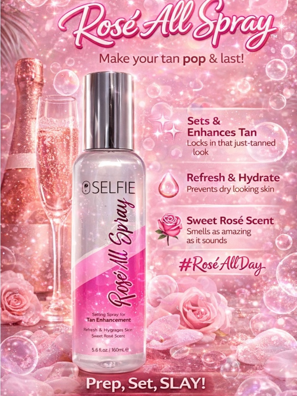 SELFIE Rosé All Spray - Pink Shimmer Setting Spray